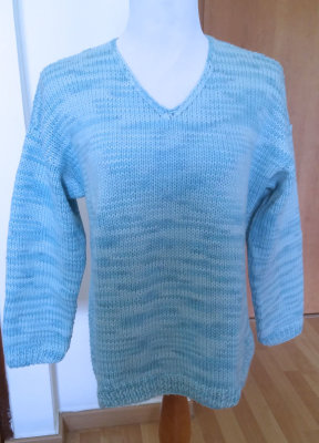 #336 Blue melange wool sweater
