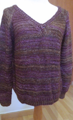 #337 Purple melange wool blend sweater