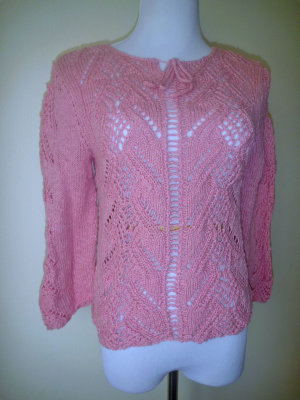  Pink spring cotton sweater no. 87 