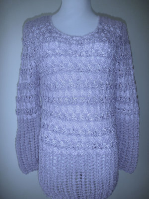  Lavender fancy striped sweater #97