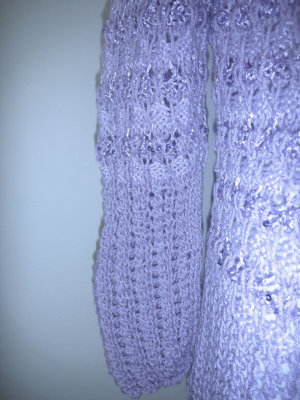 Lavender fancy striped sweater #97