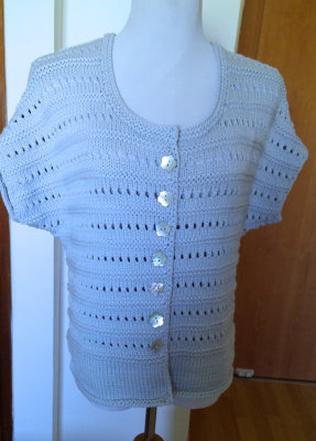#345 Silver blue modal blend cardigan