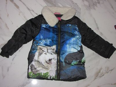 86 CAKEWALK aparte jas met wolven wolf jas 25,00