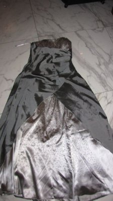 38 FEESTJURK gala jurk  zilver en glans foto 2