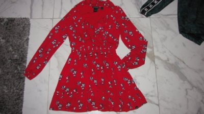 164 NIK & NIK overslag jurk rood no filter 25,00