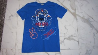 164 KENZO leeuw shirt midblauw 22,50 res