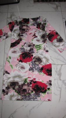 42 SMASHED LEMON jurk met rozen XL 29,50