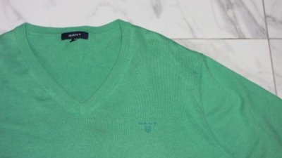 xl GANT trui groen detail