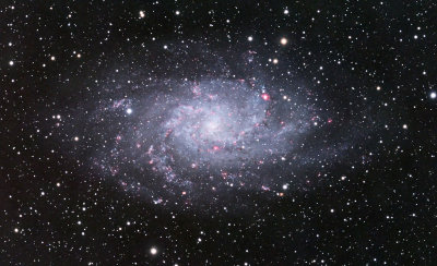 M33 with Hydrogen Alpha emissions