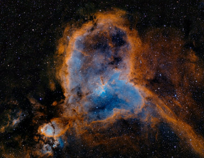 IC1805 and NGC896 (Heart and Fish Nebula)