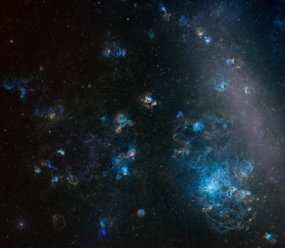 NGC2014 Tarantula Nebula and Large Magellanic cloud