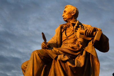 Statue at dusk