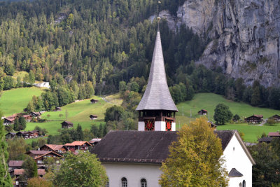 Lauterbrunnen church tower
