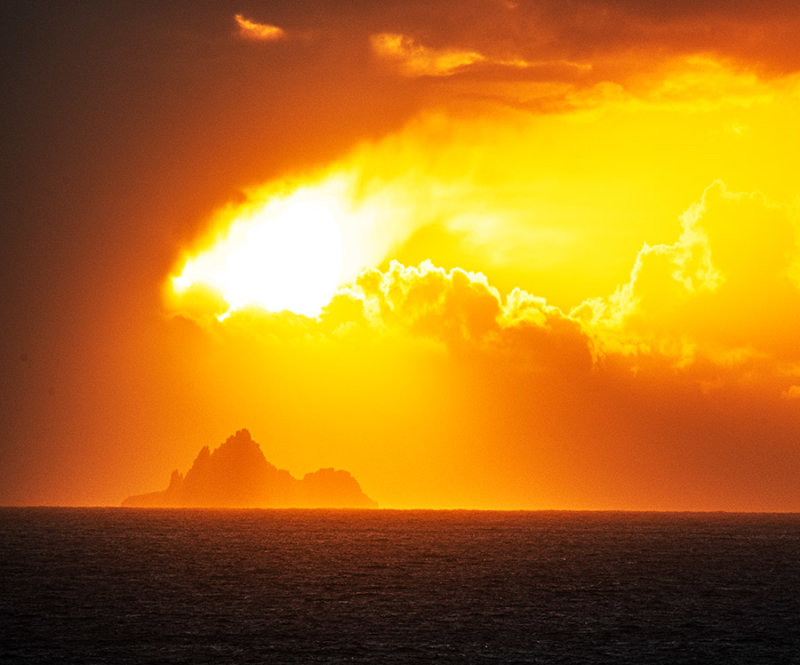 Sunset over Little Skellig Island