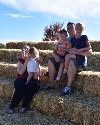 Family on the Bales