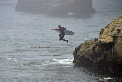 Surfer Makes a Big Jump