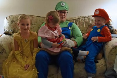 Belle, Peach, Luigi, & Mario
