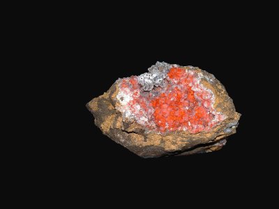 Limonit und Bergkristall auf Siderit 3 (Schneeberg).jpg