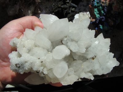 Hands on  Bergkristall, Pyrit, Fadenquarz 5 (Rumnien)