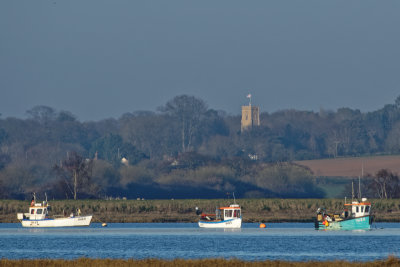 fishing boats on Deben