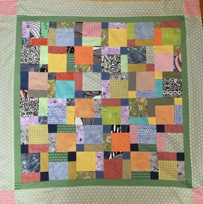 Twin B quilt top, 2017