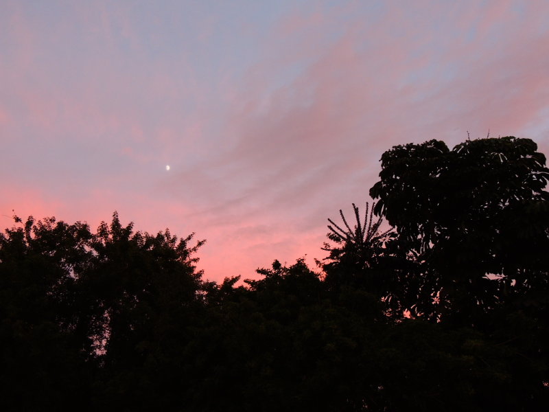 2020-10-25 Sunset sky & Moon