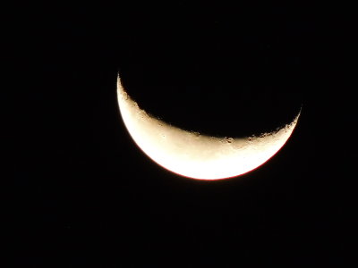 2020-08-14 Highlighted Waning Crescent Moon