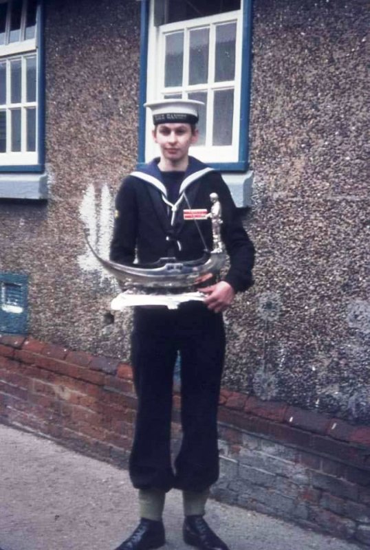 1975, 11TH FEBRUARY - PHIL FRIEND, WITH WHAT IS BELIEVED TO BE THE CAPTAINS TROPHY..jpg