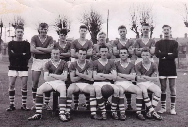 1961-62 - JOHN McPHERSON, GANGES BEAT ST. V. AWAY 2-1. I AM BACK ROW, 2ND RIGHT..jpg