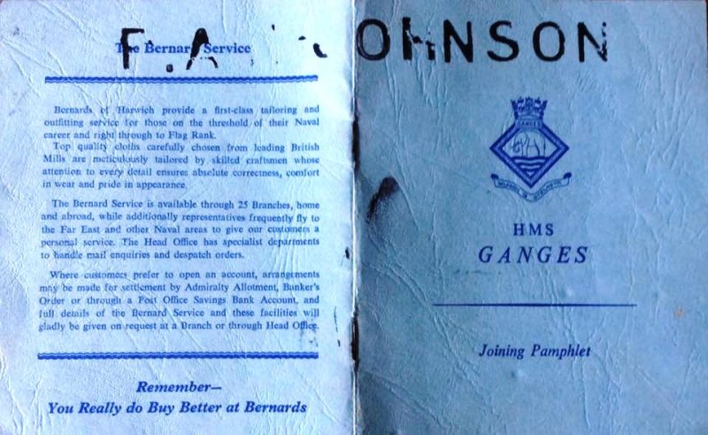 1969, 21ST OCTOBER - PETER HARRISON-JOHNSON, FROBISHER, 40 CLASS, JOINING PAMPHLET,13.