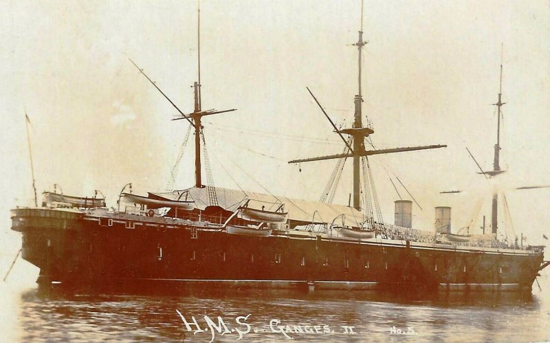 1905-1922 - HMS GANGES II. [See Ganges ashore on the HMS Ganges Association site for more details].jpg