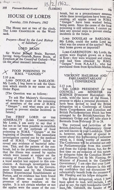 1962, 13TH FEBRUARY - HANSARD, FOOD POISONING AT HMS GANGES.jpg