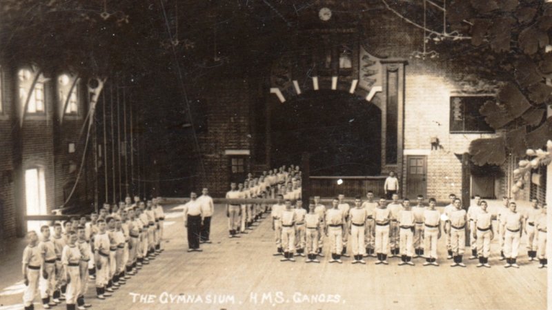 UNDATED - THE GYM, EXTRACTED FROM THE VERY RARE BIRTHDAY POST CARD WHICH IS ALSO ON THIS SITE.jpg