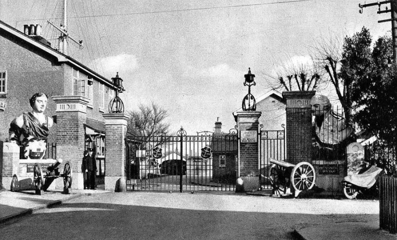 1939 - THE MAIN GATES, NOTE THE MOTOR BIKE.jpg