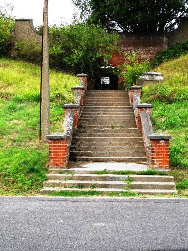 UNDATED - STEPS LEADING DOWN TO LOWER PLAYING FIELD AND LATER ENRIGHT BLOCK