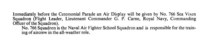 1963 - CHRISTOPHER BARRY GARDER, PARENTS DAY, FLYOVER BY 4 SEA VIXENS Mk1, 1963 SHOTLEY MAG. EXTRACT FROM SUMMER EDITION