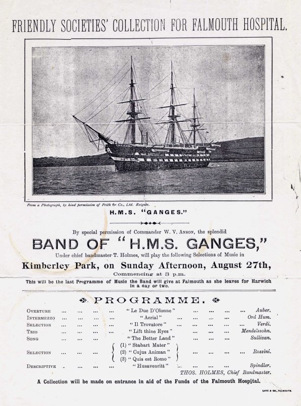 1899 - HMS GANGES AT MYLOR, THE LAST KNOWN POSTER.jpg