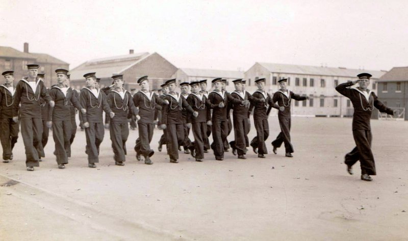 1937 - PHILIP ANTHONY (TONY) FOSTER 3RD FROM LEFT. MARCH PAST.jpg