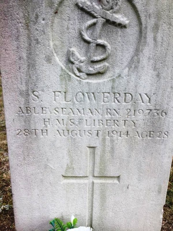 1902, 12TH FEBRUARY - SAMUEL FLOWERDAY, O.N. 219736, BOY SEAMAN TO ABLE SEAMAN, CTB 28TH AUGUST 1914. SEE NOTES BELOW