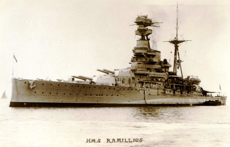 1937 - PHILIP ANTHONY (TONY) FOSTER POST CARD HMS RAMILLIES A.jpg