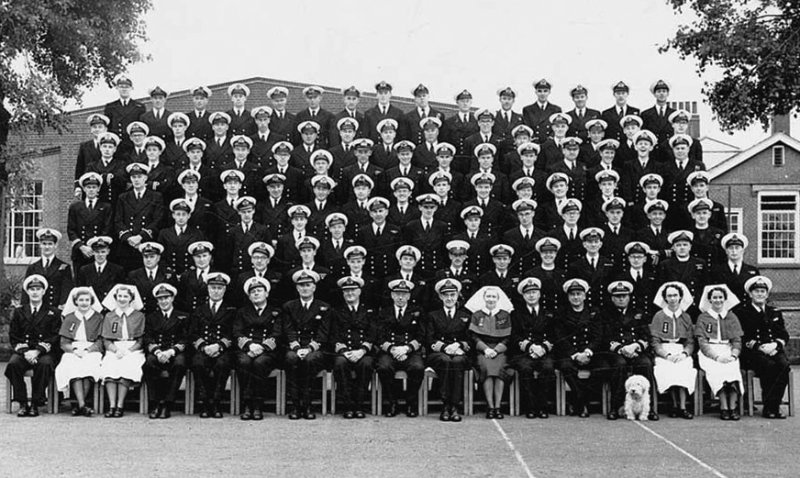 1955 - THE OFFICERS OF HMS GANGES.jpg