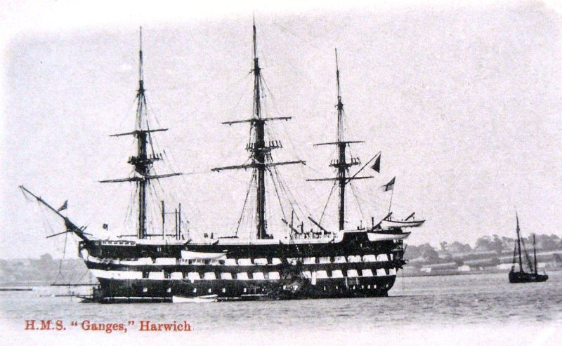 UNDATED - HMS GANGES OFF HARWICH.jpg