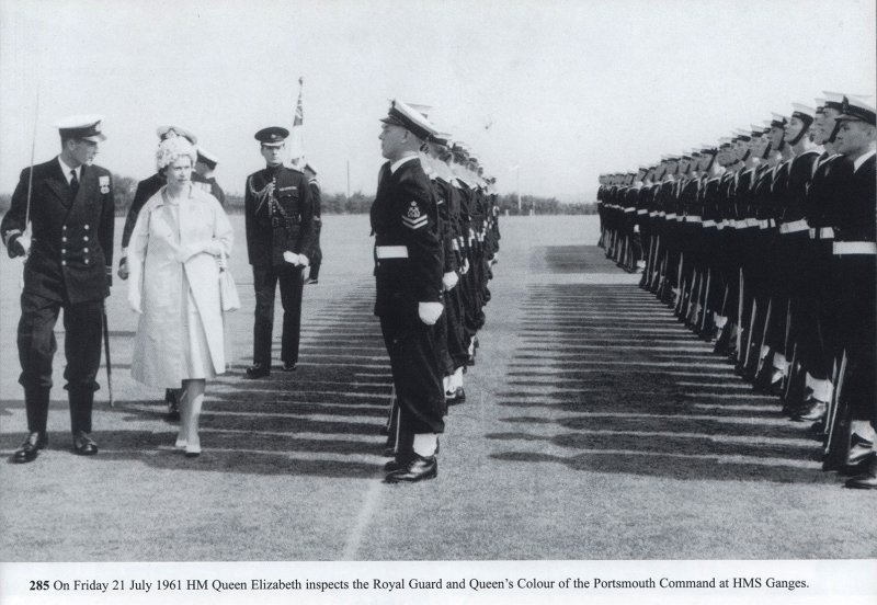 1961 - FROM  IPSWICH AT WAR, HM QUEEN ELIZABETH II INSPECTING GUARD 17.jpg