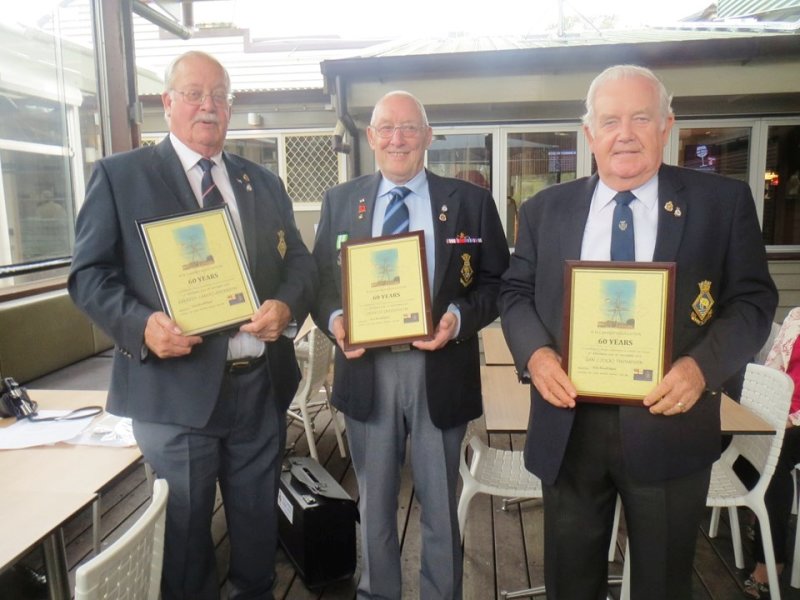 1956, 4TH SEPTEMBER - IAN THOMSON, RODNEY, 11 MESS, 27 CLASS, L-R KEN ANDERSON, CHARLIE GREENSMITH, MYSELF.jpg