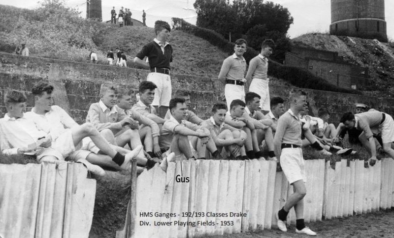 1952, 8TH SEPTEMBER - GUS BORG, DRAKE DIVISION SUPPORTERS ON THE LOWER PLAYING FIELD.jpg