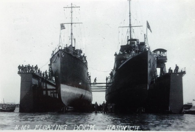 UNDATED - FLOATING DRY DOCK WITH 2 SHIPS IN IT, ADMIRALTY PIER IS JUST VISIBLE ON THE LEFT, THE DOCK LAY OFF SHOTLEY.jpg