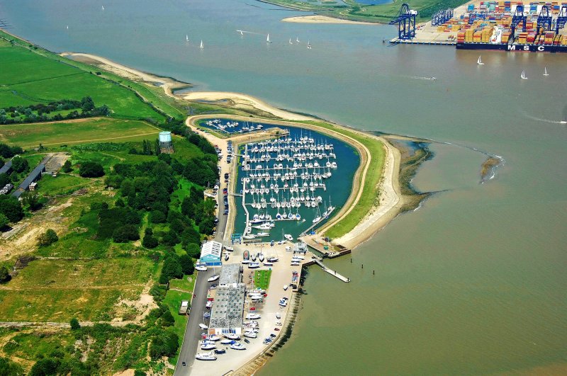 UNDATED - AERIAL VIEW OF THE OLD SITE AND MARINA CLEARLY SHOWING THE FORMER ENRIGHT BLOCK