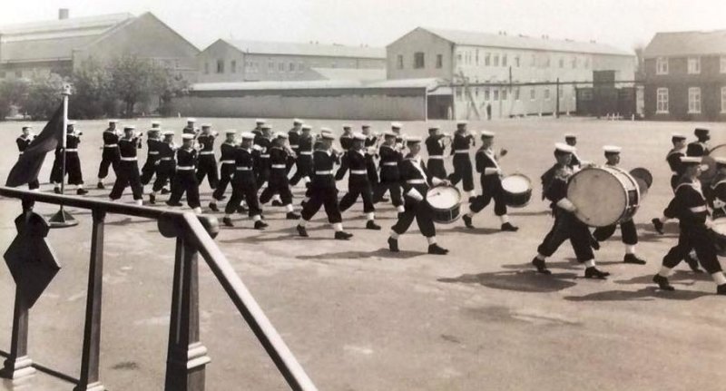 1969, 21ST OCTOBER - PETER HARRISON-JOHNSON, BUGLE BAND PRACTICING MARCHING PAST FOR PARENTS' DAY, 8.