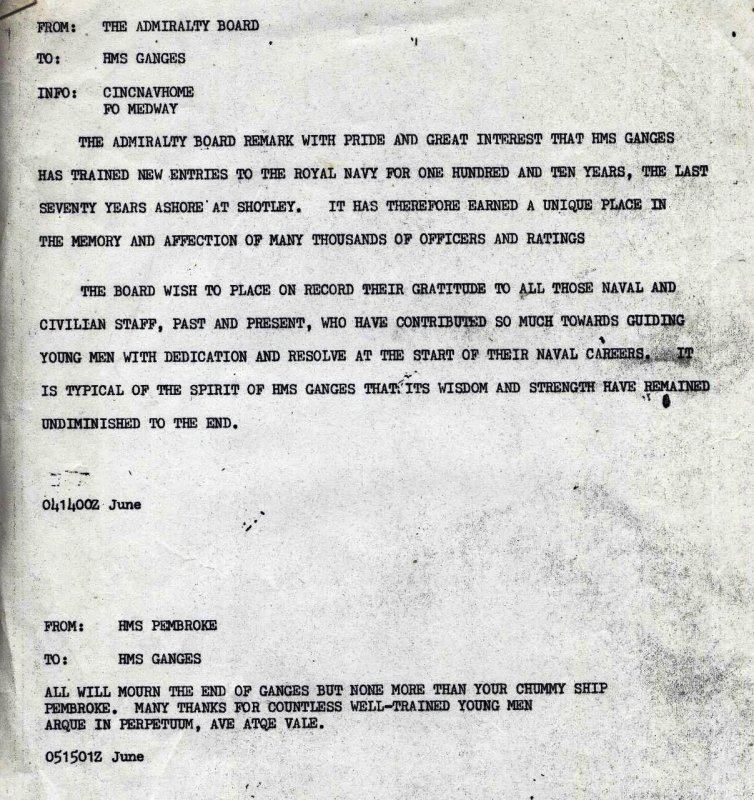 1976, 4TH JUNE - ADMIRALTY BOARD LETTER, UPON THE OCCASION OF THE CLOSING OF HMS GANGES.jpg