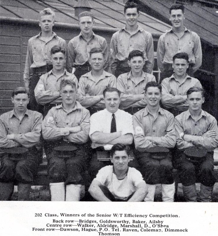 1949 - DICKIE DOYLE, CHRISTMAS, 202 CLASS, WINNERS OF THE SENIOR W.T. EFFICENCY COMPETITION, INSTR. PO TEL RAVEN